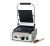 Kontakt grill - szimpla verzió, HENDI, Bordázott tetejű és sima aljú, 230V/1800W, 310x375x(H)216mm