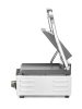 Kontakt grill - szimpla verzió, HENDI, Bordázott tetejű és sima aljú, 230V/1800W, 310x375x(H)216mm