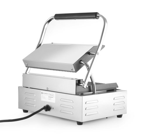 Kontakt grill Pannini, HENDI, Bordázott tetejű és aljú, 230V/2200W, 430x375x(H)216mm