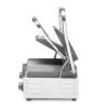 Kontakt grill - dupla verzió, HENDI, fele sima, fele bordázott, 230V/3600W, 570x375x(H)216mm