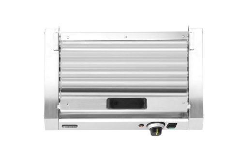 Kolbászsütő grill, 1 zónás, energiatakarékos fedéllel, HENDI, 7 görgős, 230V/620W, 566x375x(H)259mm