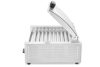 Kolbászsütő grill - 2 zónás energiatakarékos fedéllel, HENDI, 11 görgős, 220-240V/980W, 566x527x(H)259mm