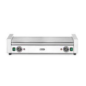   Kolbászsütő grill XL - 2 zóna, HENDI, 14 görgős, Ezüst, 220-240V/2000W, 732x590x(H)168mm