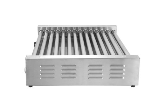 Kolbászsütő grill XL - 2 zóna, HENDI, 14 görgős, Ezüst, 220-240V/2000W, 732x590x(H)168mm