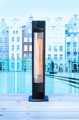 Tornado infravörös hősugárzó, HENDI, Fekete, 230V/2000W, 210x270x(H)1060mm