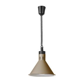  Fel-le állítható melegentartó lámpa, kúp alakú kivitel, HENDI, Bézs, 230V/250W, ⌀275x(H)250mm