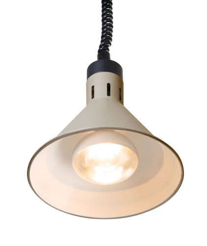 Fel-le állítható melegentartó lámpa, kúp alakú kivitel, HENDI, Bézs, 230V/250W, ⌀275x(H)250mm