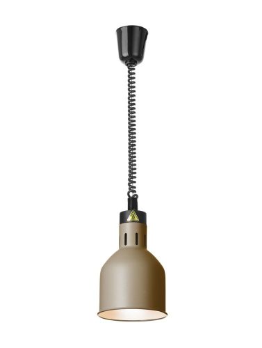Fel-le állítható hősugárzó lámpa, hengeres kivitel, HENDI, Bézs, 230V/250W, ⌀175x(H)250mm