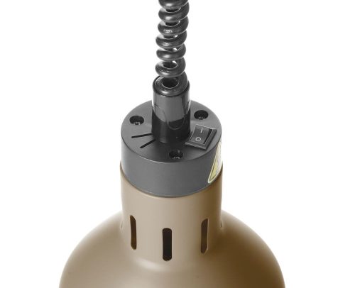 Fel-le állítható hősugárzó lámpa, hengeres kivitel, HENDI, Bézs, 230V/250W, ⌀175x(H)250mm