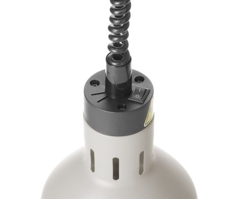 Fel-le állítható hősugárzó lámpa, hengeres kivitel, HENDI, Fehér, 230V/250W, ⌀175x(H)250mm