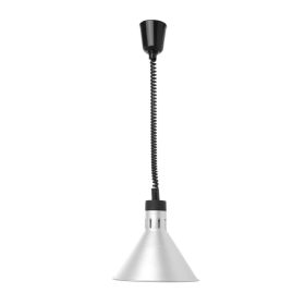   Fel-le állítható melegentartó lámpa, kúp alakú kivitel, HENDI, Ezüst, 230V/250W, ⌀275x(H)250mm