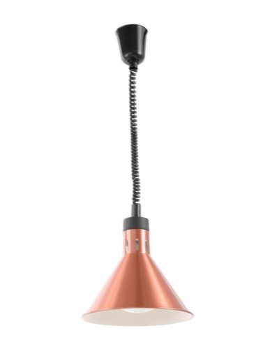 Fel-le állítható melegentartó lámpa, kúp alakú kivitel, HENDI, Rézvörös, 230V/250W, ⌀275x(H)250mm