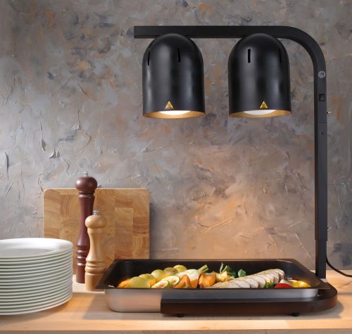 2 lámpás infravörös melegentartó lámpa, HENDI, Ezüst, 230V/250W, 453x360x(H)790mm