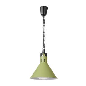   Fel-le állítható melegentartó lámpa, kúp alakú kivitel, HENDI, Zöld, 230V/250W, ⌀275x(H)250mm