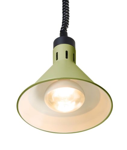 Fel-le állítható melegentartó lámpa, kúp alakú kivitel, HENDI, Zöld, 230V/250W, ⌀275x(H)250mm