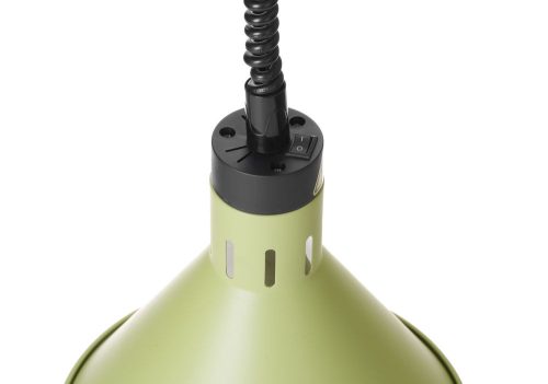 Fel-le állítható melegentartó lámpa, kúp alakú kivitel, HENDI, Zöld, 230V/250W, ⌀275x(H)250mm