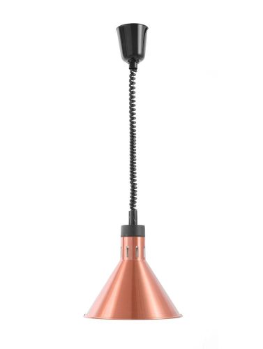 Fel-le állítható melegentartó lámpa, kúp alakú kivitel, HENDI, Fehér, 230V/250W, ⌀275x(H)250mm