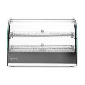   Pultra helyezhető melegentartó vitrin két szintes, HENDI, készintes, Fekete, 220-240V/800W, 554x376x(H)376mm