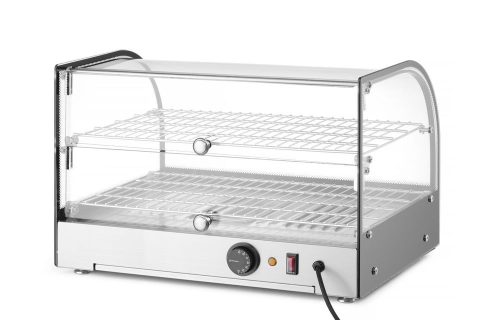 Pultra helyezhető melegentartó vitrin két szintes, HENDI, készintes, Fekete, 220-240V/800W, 554x376x(H)376mm