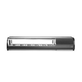   Sushi tároló hűtő, Arktic, A csomag tartalma: 6x GN 1/3 (H) 40 mm., GN 1/3, Fekete, 220-240V/190W, 1529x426x(H)296mm