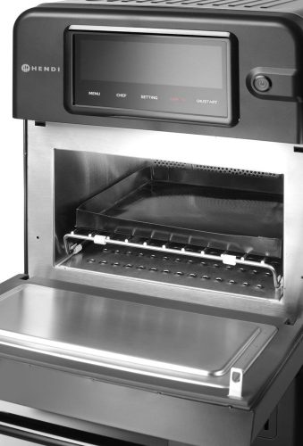 Nagy sebességű CombiTurbo sütő, HENDI, 18L, Fekete, 230V/3000W, 402x735x(H)608mm