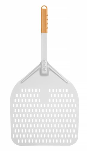 Rövid nyéllel perforált pizza lapát, HENDI, 300x660mm