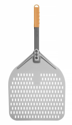 Rövid nyéllel perforált pizza lapát, HENDI, 300x660mm