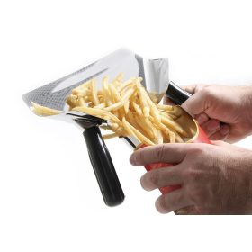 Sült burgonya tölcsér kanál, HENDI, Fekete, 230x220mm