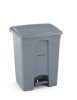 Pedálos hulladékgyűjtő tartály, AmerBox, 68L, Világos szürke, 490x410x(H)660mm