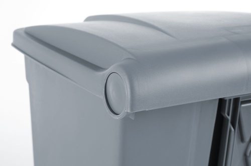 Pedálos hulladékgyűjtő tartály, AmerBox, 68L, Világos szürke, 490x410x(H)660mm