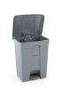 Pedálos hulladékgyűjtő tartály, AmerBox, 68L, Világos szürke, 490x410x(H)660mm