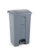 Pedálos hulladékgyűjtő tartály, AmerBox, 87L, Világos szürke, 500x410x(H)815mm