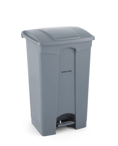 Pedálos hulladékgyűjtő tartály, AmerBox, 87L, Világos szürke, 500x410x(H)815mm