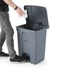 Pedálos hulladékgyűjtő tartály, AmerBox, 87L, Világos szürke, 500x410x(H)815mm