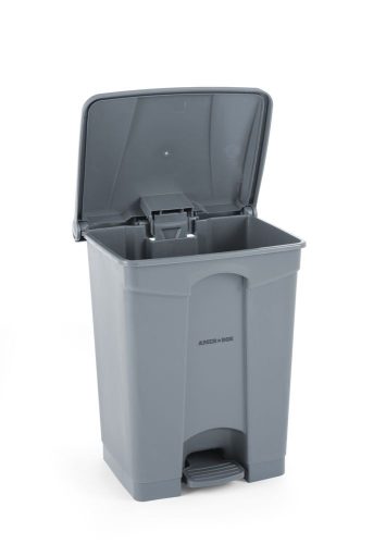 Pedálos hulladékgyűjtő tartály, AmerBox, 87L, Világos szürke, 500x410x(H)815mm