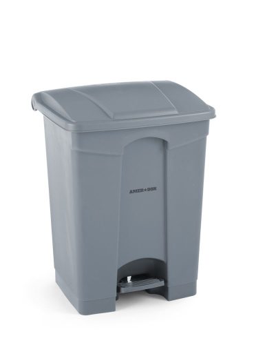 Pedálos hulladékgyűjtő tartály, AmerBox, 87L, Világos szürke, 500x410x(H)815mm