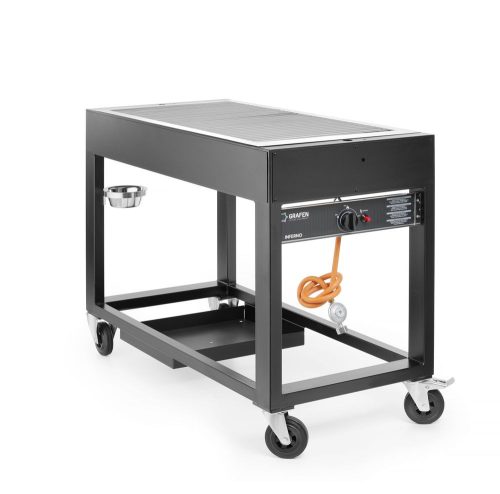 Gázgrill Tampa, HENDI, Fekete, 10kW, 1260x580x(H)900mm