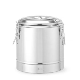   Szigetelt hordozható tartály, HENDI, Kitchen Line, 19L, Ezüst, ⌀350x(H)400mm