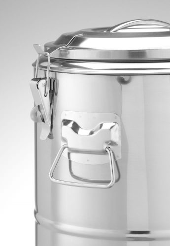 Szigetelt hordozható tartály, HENDI, Kitchen Line, 19L, Ezüst, ⌀350x(H)400mm