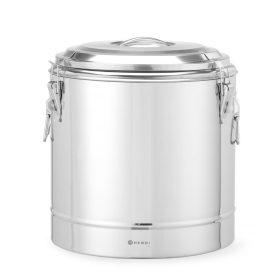   Szigetelt hordozható tartály, HENDI, Kitchen Line, 31L, Ezüst, ⌀400x(H)445mm