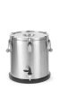 Szigetelt hordozható ételtárolóedény – csappal, HENDI, Profi Line, 20L, Ezüst, ⌀330x(H)360mm