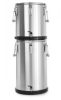 Szigetelt hordozható ételtárolóedény – csappal, HENDI, Profi Line, 20L, Ezüst, ⌀330x(H)360mm