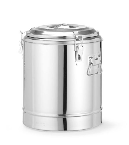 Szigetelt hordozható tartály, HENDI, Kitchen Line, 23L, Ezüst, ⌀350x(H)440mm