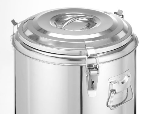 Szigetelt hordozható tartály, HENDI, Kitchen Line, 23L, Ezüst, ⌀350x(H)440mm