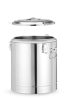 Szigetelt hordozható tartály, HENDI, Kitchen Line, 36L, Ezüst, ⌀400x(H)500mm