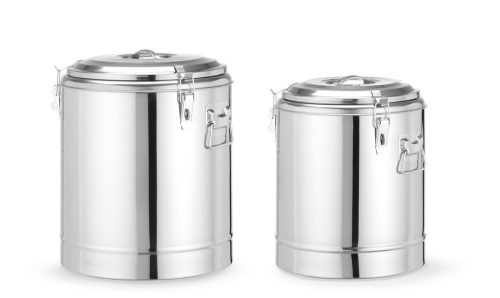 Szigetelt hordozható tartály, HENDI, Kitchen Line, 36L, Ezüst, ⌀400x(H)500mm