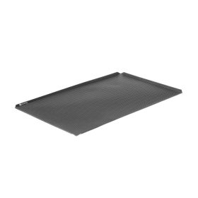   Tálca perforált - 4 peremmel, HENDI, GN 1/1, Fekete, 530x325x(H)10mm, Téglalap alakú