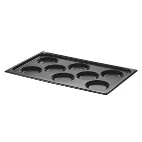   Tálca tapadásmentes bevonattal, CONVECTOMAT EGGPLATE, HENDI, GN 1/1, Fekete, 530x325x(H)26mm
