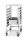 Tálcaszállító kocsi - 7 x GN 1/1, HENDI, Profi Line, 445x615x(H)945mm