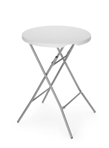 Bar asztal, AmerBox, max. terhelés 80 kg., Fehér, ⌀800x(H)1100mm